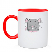 Чашка с забавной крысой