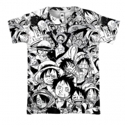 3D футболка Monkey D Luffy - One Piece, manga-pattern