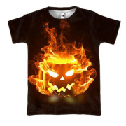 3D футболка Гарбуз у вогні