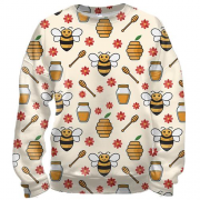 3D свитшот с пчелами и медом