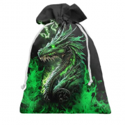 Подарочный мешочек Зеленый огненный дракон (2)