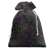 Подарочный мешочек с разноцветной схемой