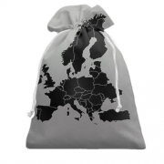 Подарочный мешочек с картой Европы
