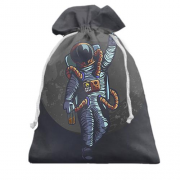 Подарочный мешочек с летящим космонавтом