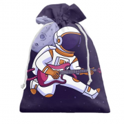 Подарунковий мішечок з космонавтом гітаристом