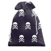 Подарочный мешочек с пиратскими черепами и костями