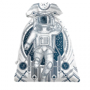 Подарунковий мішечок Космонавт в орнаментах
