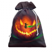 Подарочный мешочек Halloween pumpkin and witch