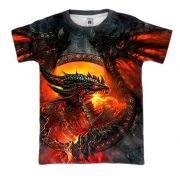 3D футболка с огнедышащим драконом