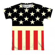 3D футболка зі стилізованим американським прапором