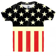 Дитяча 3D футболка зі стилізованим американським прапором