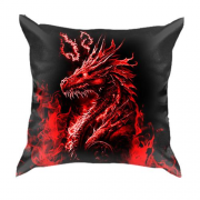 3D подушка Красный огненный дракон (2)