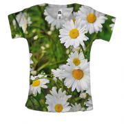 Жіноча 3D футболка з квітами ромашками