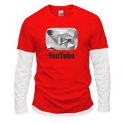 Комбінований лонгслів з діамантовим логотипом YouTube