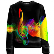 Детский 3D свитшот музыкальная радуга