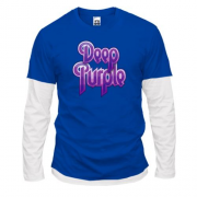 Комбінований лонгслів Deep Purple (фіолетовий логотип)
