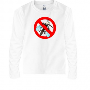 Детская футболка с длинным рукавом со знаком "Комары запрещены"