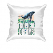 Подушка с китом "tropical dreams"