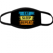 Тканинна маска для обличчя Eat - Sleep - Repeat