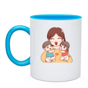 Чашка з мамою і дітьми