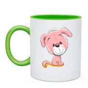 Чашка с розовой собакой