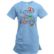 Подовжена футболка Summer is Coming