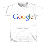 3D футболка со страницей поиска Google