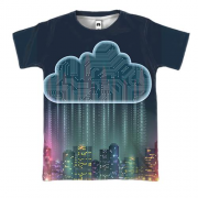 3D футболка з хмарою схемою