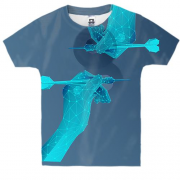 Детская 3D футболка с руками и дротиками