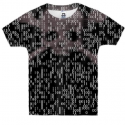 Детская 3D футболка с программным кодом и черепом (2)