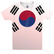 Дитяча 3D футболка з прапором Південної Кореї