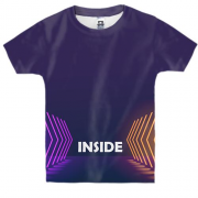 Дитяча 3D футболка з написом "Inside"