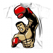 3D футболка з боксером борцем