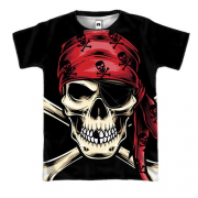 3D футболка з піратським черепом в бандані