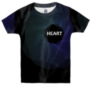 Детская 3D футболка с надписью "Heart"