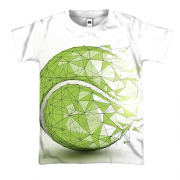 3D футболка з полігональним тенісним м'ячиком