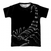 3D футболка с контурным скорпионом