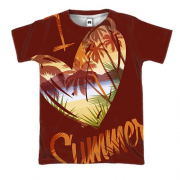 3D футболка i love summer