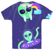 Детская 3D футболка с милым пришельцем
