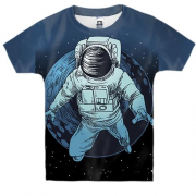 Дитяча 3D футболка з космонавтом в космосі