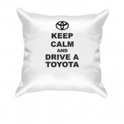 Подушка Keep calm and drive a Toyota