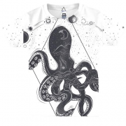 Детская 3D футболка с космическим осьминогом