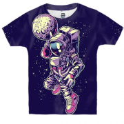 Детская 3D футболка с астронавтом и Луной