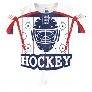 Дитяча 3D футболка з воротарем хокеїстом