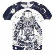Детская 3D футболка с астральным космонавтом