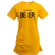 Подовжена футболка It's time for Beer