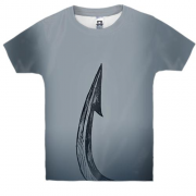 Детская 3D футболка с рыболовным крючком