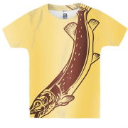 Детская 3D футболка с длинной рыбой