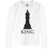 Детский лонгслив с шахматным королем