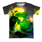 3D футболка Green Football Art